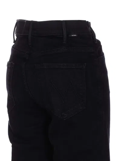 Mother The Roller Sneak Flared Jeans In Black