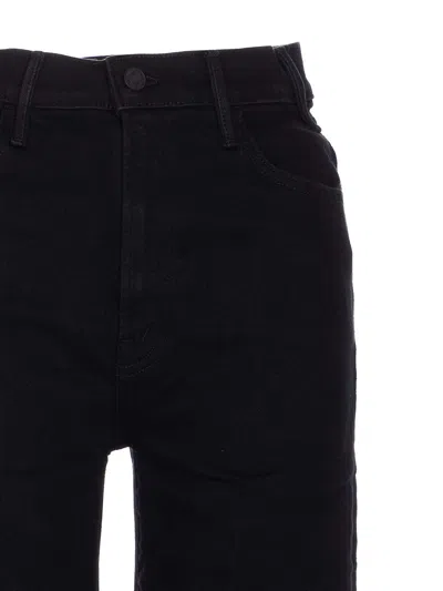 Mother The Roller Sneak Flared Jeans In Black