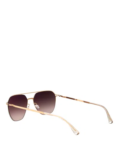 Mykita Champagne Gold Steel Sunglasses In Brown