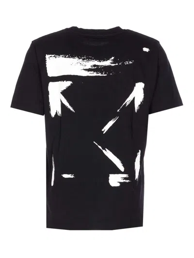 Off-white Graphic Brush Arrow Print T-shirt And Vest In Black