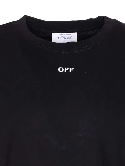Off-white Graphic Brush Arrow Print T-shirt And Vest In Black