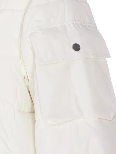 Pinko Quilted Coat Hood Drawstring Detail In Multi