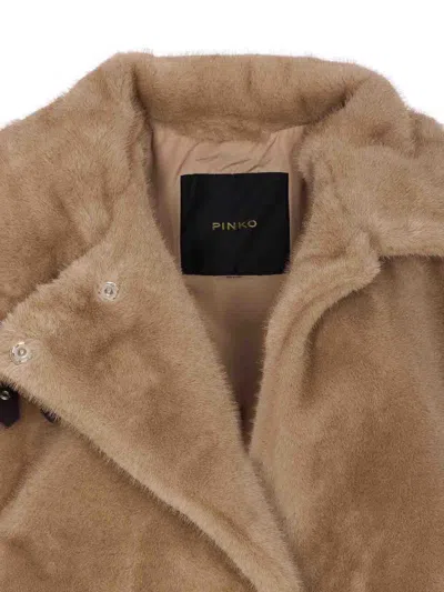 Pinko Beige Bedside Table Hood In Brown