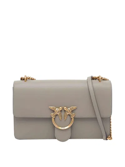 Pinko Love One Classic Crossbody Bag In Gray