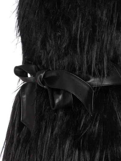 Pinko Neva Faux Fur Vest In Black