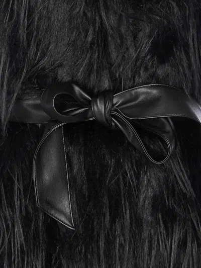 Pinko Neva Faux Fur Vest In Black