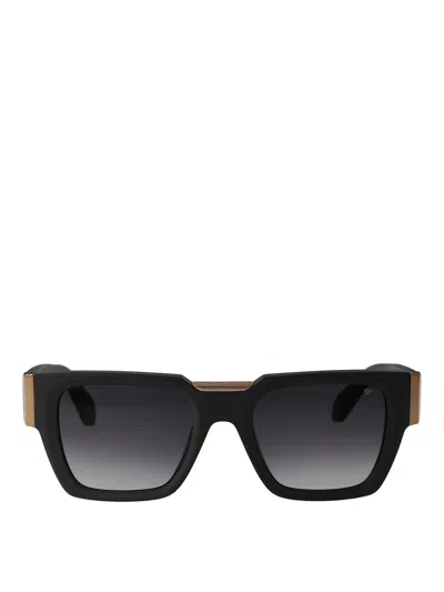Philipp Plein Grigio Opaco Acetate Sunglasses In Black