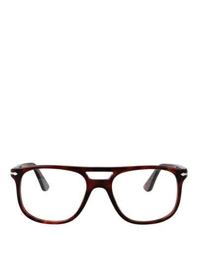 Persol 24 Havana Acetate Glasses In Brown
