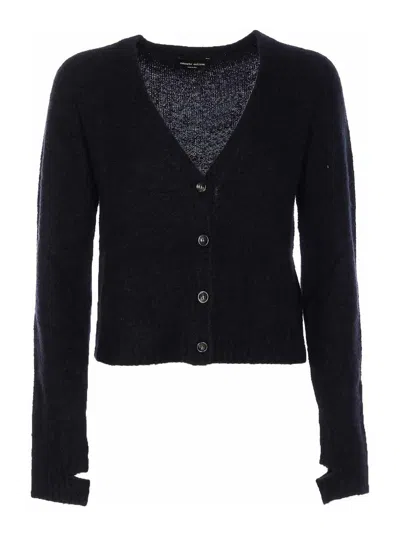 Roberto Collina Knitwear V-neck Cut Out Detail In Blue