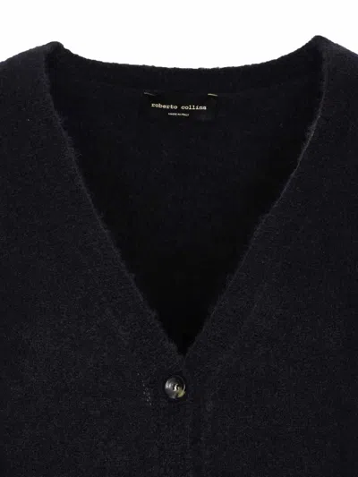 Roberto Collina Knitwear V-neck Cut Out Detail In Blue