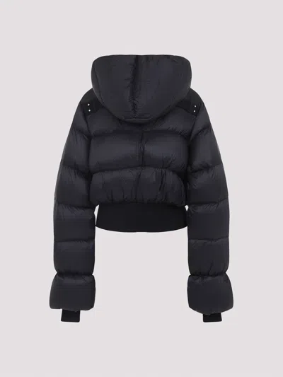 Rick Owens Down Jacket With Hood In Black