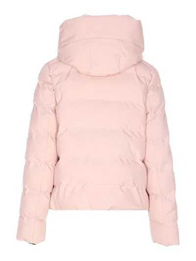 Save The Duck Pink Down Jacket Frontal Buttons Closure In Pink