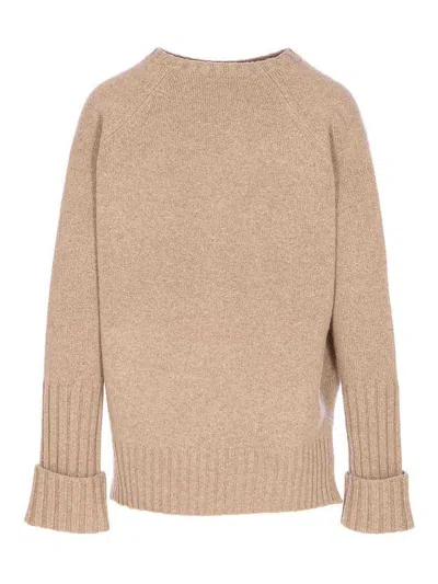 Tory Burch Beige Sweater In Brown