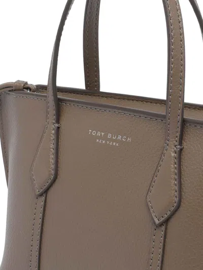 Tory Burch Mini Perry Tote Bag With Removable Strap In Gray