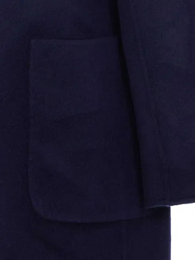 Tory Burch Reversible Double-face Wool Coat In Blue