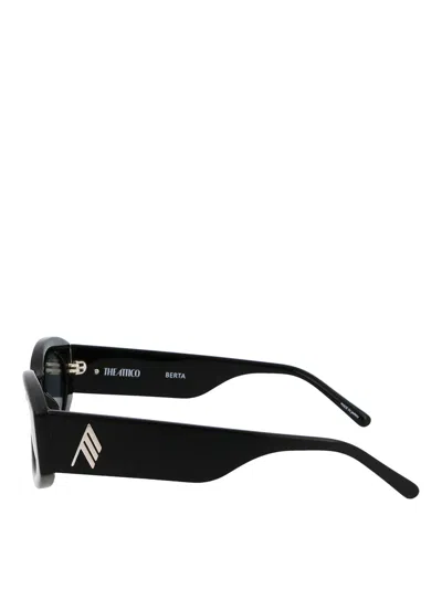 Attico Berta Rectangle-frame Sunglasses In Black