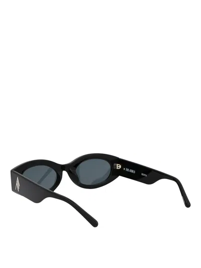 Attico Berta Rectangle-frame Sunglasses In Black