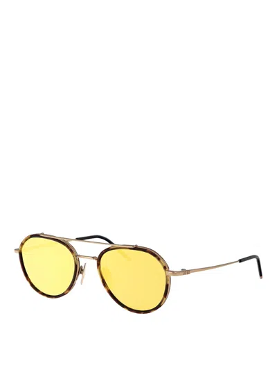 Thom Browne Med Titanium Sunglasses In Brown