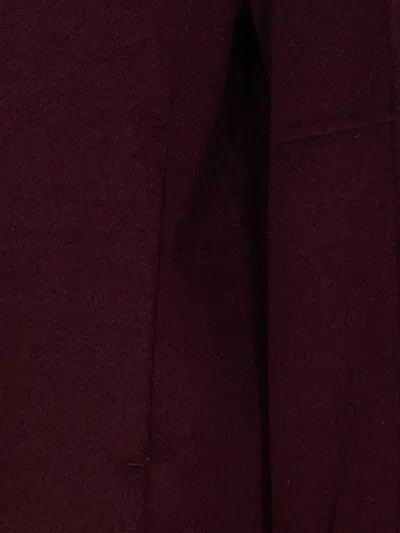 Twinset Double-faced Bomber Jacket With High Collar In Burgundy