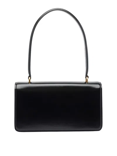 Valentino Vain Bag With Handle In Leather In Black
