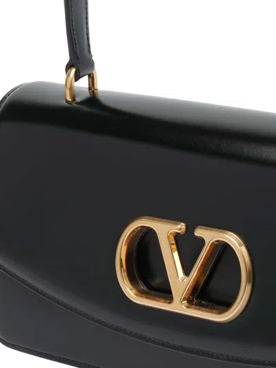 Valentino Vain Bag With Handle In Leather In Black