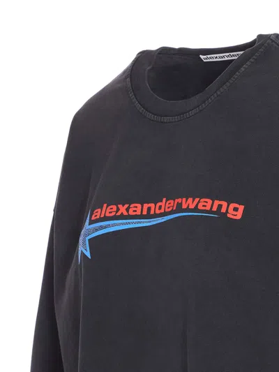 Alexander Wang T-shirt With Logo In Black