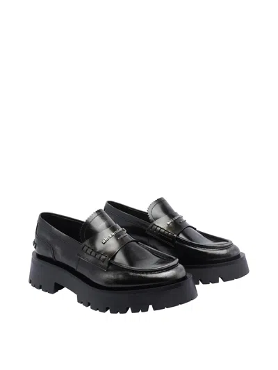 Alexander Wang Mocassini Carter In Pelle With Medium Tacco In Black