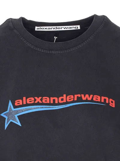 Alexander Wang T-shirt With Logo In Black