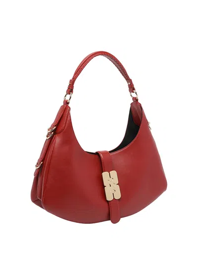 Ganni Women Small Kat Shoulder Bag In Red
