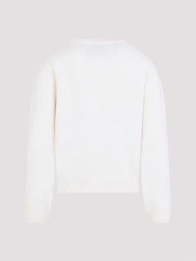 Casablanca Crewneck Sweater With Floral Embroidery In Multi