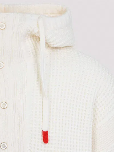 Casablanca Waffle Texture Hoodie With Tonal Hood In Neutral