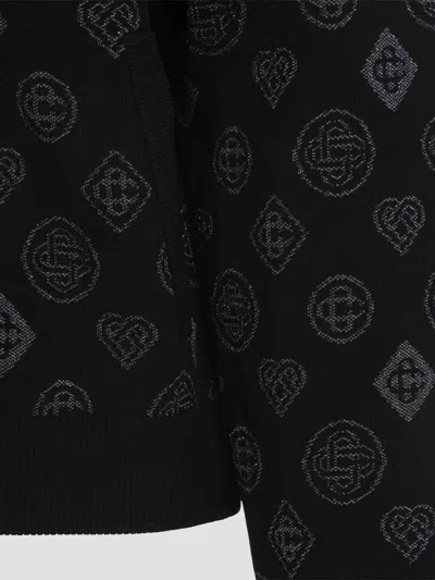 Casablanca Bomber Jacket With Ribbed Details In Black