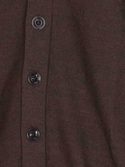 Lemaire Buttoned Cardigan Long Sleeves In Brown
