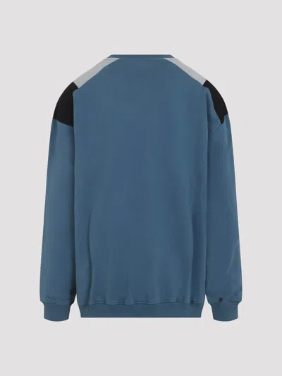 Martine Rose Blue Logo Sweatshirt In Blue