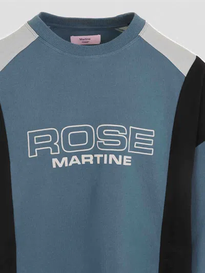 Martine Rose Blue Logo Sweatshirt In Blue
