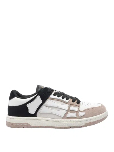 Amiri Low Top Distressed Sneakers In Nude