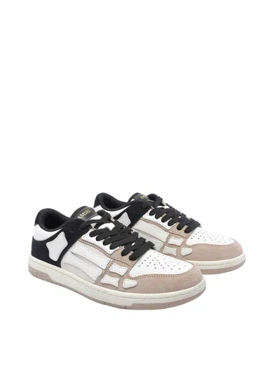Amiri Low Top Distressed Sneakers In Nude