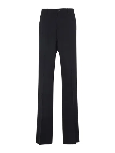 Amiri Tailored Black Trousers With Premium Polyester-wool Blend In Blue