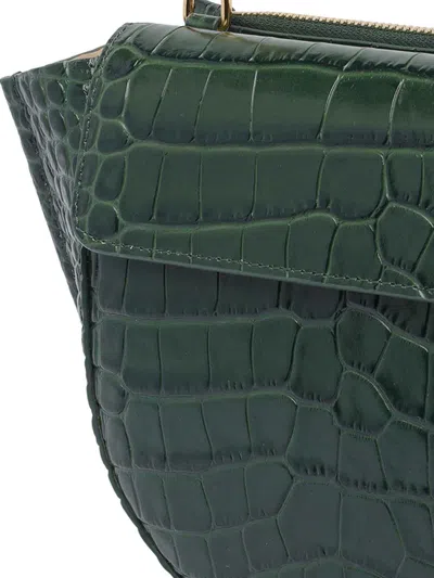 Wandler Womens Olive Croco Hortensia Mini Crocodile-effect Leather Shoulder Bag In Green