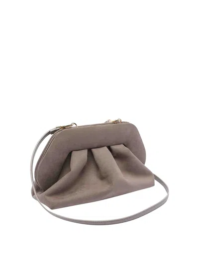 Themoirè Medium Bios Clutch Colour Mud Suede Effect In Gray