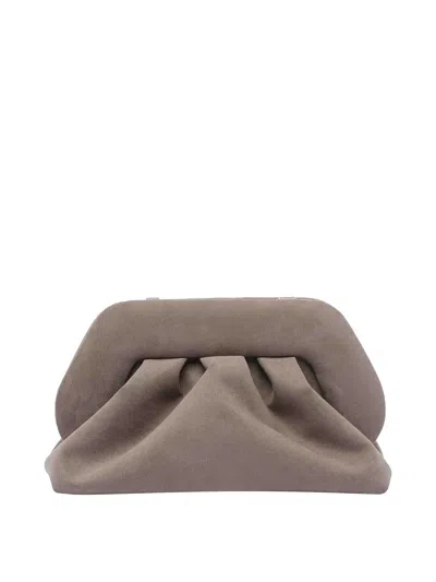 Themoirè Medium Bios Clutch Colour Mud Suede Effect In Gray
