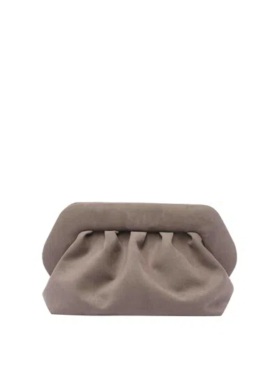Themoirè Medium Bios Clutch Colour Mud Suede Effect In Gray