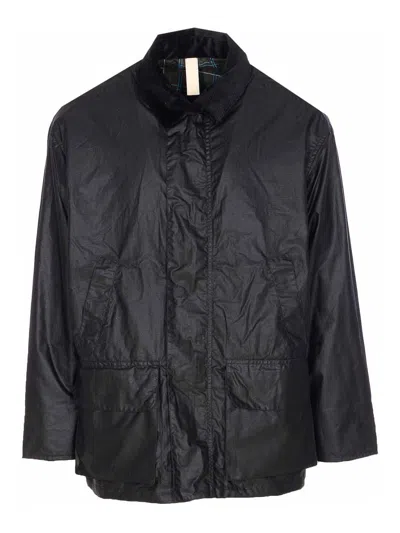 Sunflower Waxed Ripstop Leisure Jacket In Black
