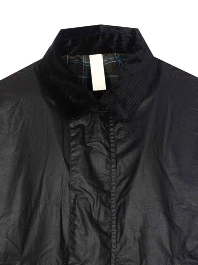 Sunflower Waxed Ripstop Leisure Jacket In Black