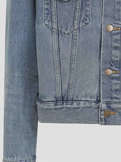 Fear Of God Light Blue Denim Jacket With Button-up Front And Vintage Finish In Blue