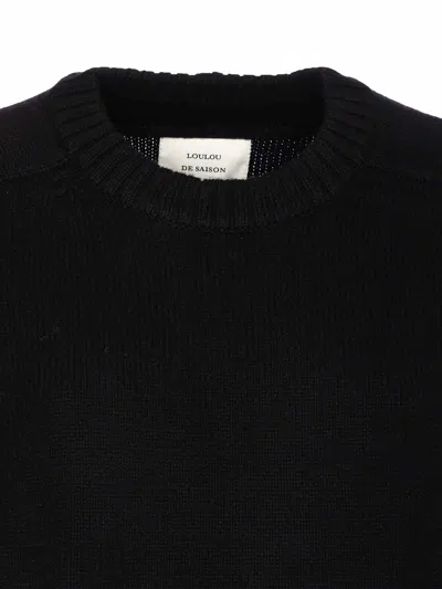 Loulou Studio Loulou Black Wool Blend Oversize Safi Sweater In Black