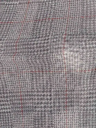 Jean Paul Gaultier Women Body Shadow And Prince Of Wales Print Mesh Top In Gray