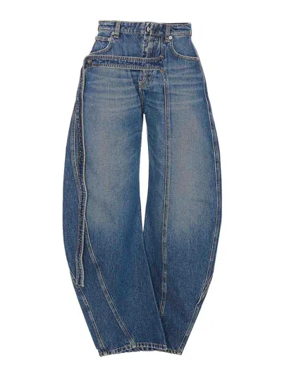 Jean Paul Gaultier Relaxed-fit Low-rise Jeans With Unique Side Zipper In Blue