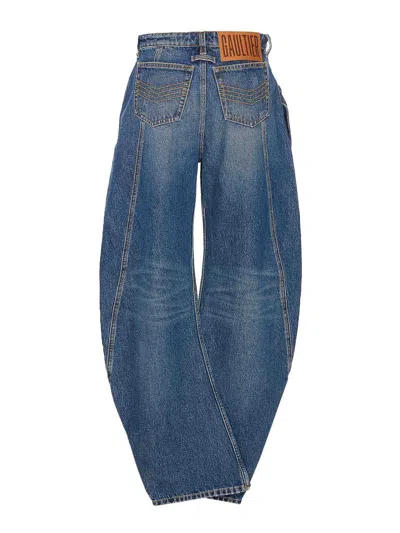 Jean Paul Gaultier Relaxed-fit Low-rise Jeans With Unique Side Zipper In Blue