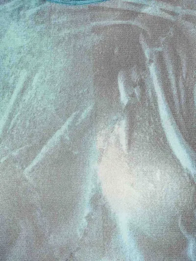 Jean Paul Gaultier "water" Mesh T-shirt In Blue